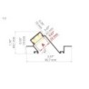 LED profilis DIPOKET anoduotas 3m.
