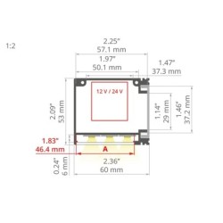 LED profilis IKON anoduotas 3m.