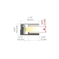 LED profilis KRAV05IN anoduotas 2m