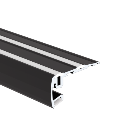 LED profilis laiptams STEP anoduotas Juodas 2m.