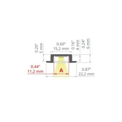 LED profilis MICRO-NK anoduotas 2m.