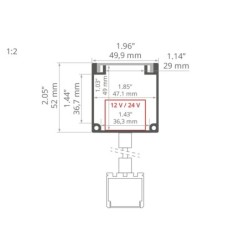 LED profilis NIBO anoduotas 1m.