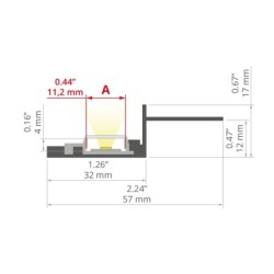LED profilis NISA-KRA KPL Neanoduotas 2m.