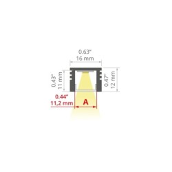 LED profilis PDS4-Alu anoduotas 3m.