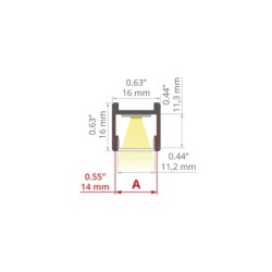 LED profilis PDS-H anoduotas 2m.