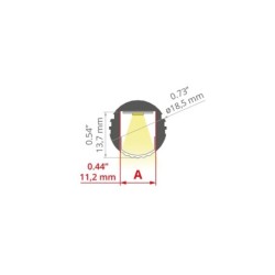 LED profilis PDS-O anoduotas 1m.