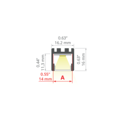 LED profilis PDS-ZM anoduotas 3m.