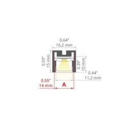 LED profilis PDS-ZM-PLUS anoduotas Juodas 3m.