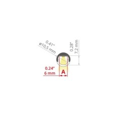 LED profilis PIKO-O anoduotas 3m.
