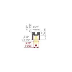 LED profilis PIKO-ZM anoduotas 2m.