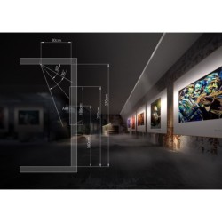 LED profilis POKET anoduotas 2m.