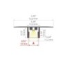 LED profilis priglaistomas PDS-T neanoduotas 2m.