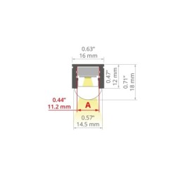 LED profilis Regulor ZWK anoduotas 3m.