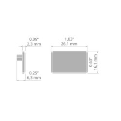 Galinis dangtelis GLAZA-LL metalizuotas