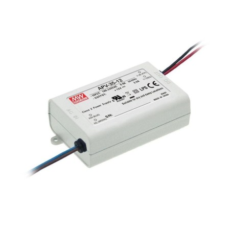 Pastovios įtampos LED maitinimo šaltinis. 35W, 12V, 84x57x30mm, IP20.
