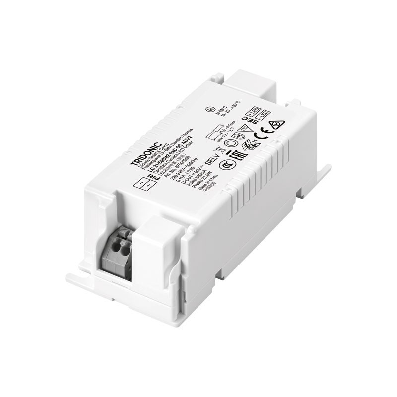 Pastovios srovės LED maitinimo šaltinis. 21W, 500mA, 97x43x23mm, IP20.